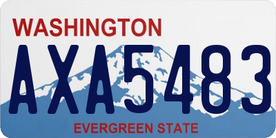 WA license plate AXA5483