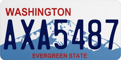 WA license plate AXA5487