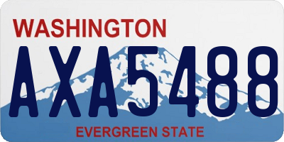 WA license plate AXA5488