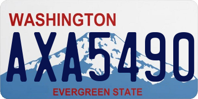 WA license plate AXA5490