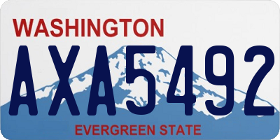WA license plate AXA5492