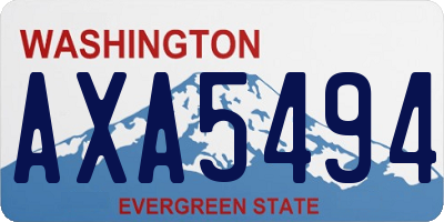 WA license plate AXA5494