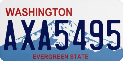WA license plate AXA5495