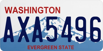 WA license plate AXA5496