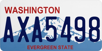 WA license plate AXA5498