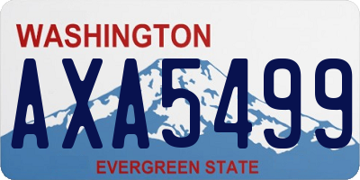 WA license plate AXA5499