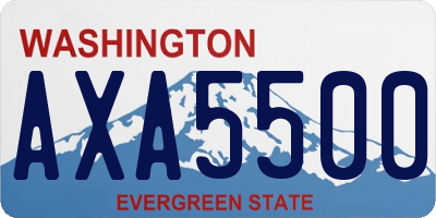 WA license plate AXA5500