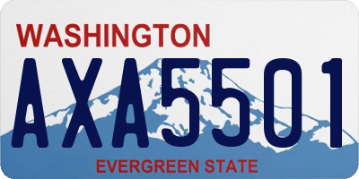 WA license plate AXA5501