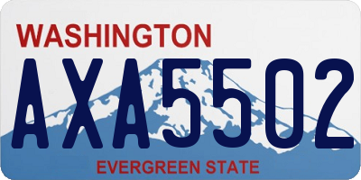 WA license plate AXA5502