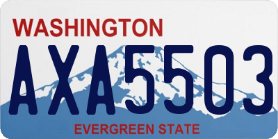 WA license plate AXA5503