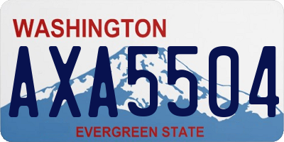 WA license plate AXA5504
