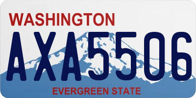 WA license plate AXA5506