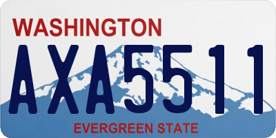 WA license plate AXA5511