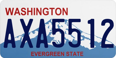 WA license plate AXA5512
