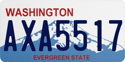 WA license plate AXA5517
