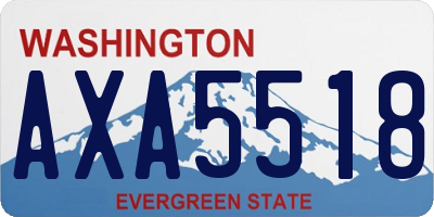 WA license plate AXA5518