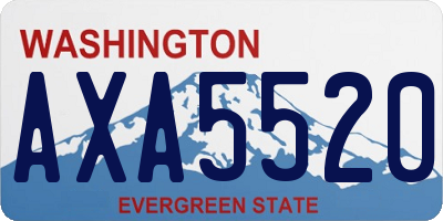 WA license plate AXA5520