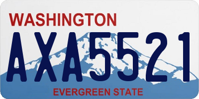 WA license plate AXA5521