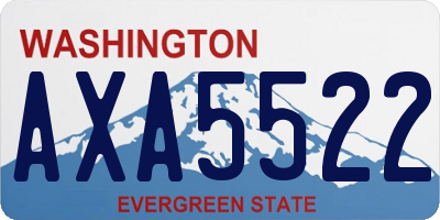 WA license plate AXA5522
