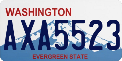 WA license plate AXA5523