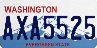WA license plate AXA5525