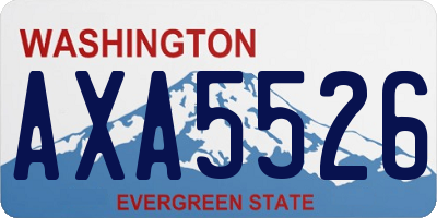 WA license plate AXA5526