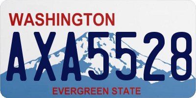 WA license plate AXA5528