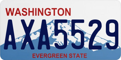 WA license plate AXA5529