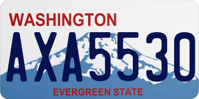 WA license plate AXA5530