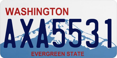 WA license plate AXA5531