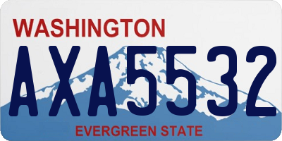 WA license plate AXA5532