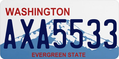 WA license plate AXA5533