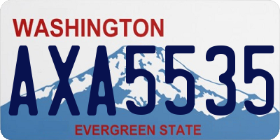 WA license plate AXA5535