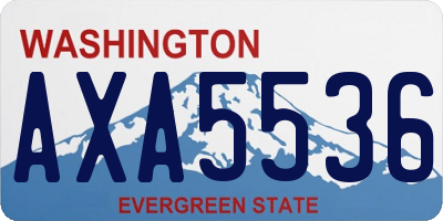 WA license plate AXA5536