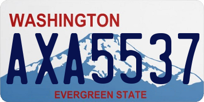 WA license plate AXA5537