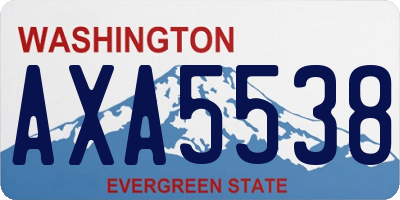 WA license plate AXA5538