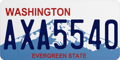 WA license plate AXA5540