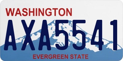 WA license plate AXA5541