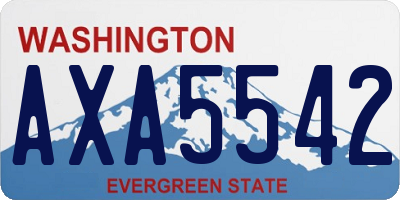 WA license plate AXA5542