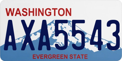 WA license plate AXA5543