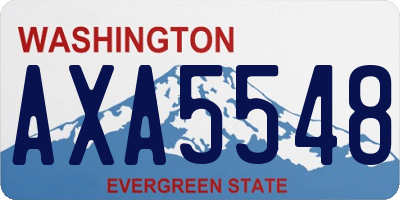WA license plate AXA5548