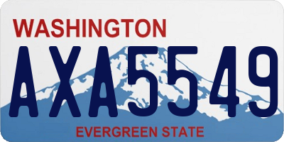 WA license plate AXA5549