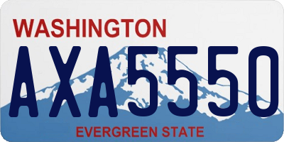 WA license plate AXA5550