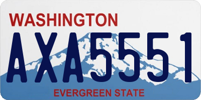 WA license plate AXA5551