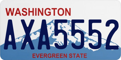 WA license plate AXA5552
