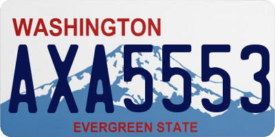 WA license plate AXA5553
