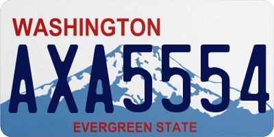 WA license plate AXA5554