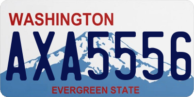 WA license plate AXA5556