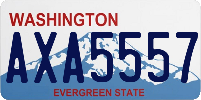 WA license plate AXA5557