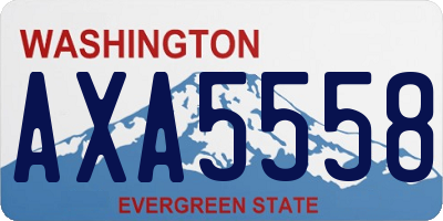 WA license plate AXA5558